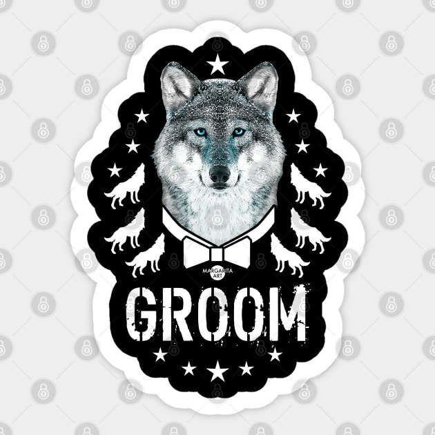 161 Wolf GROOM Wolfpack Party Sticker by Margarita7